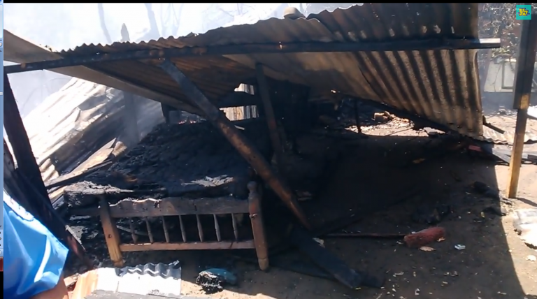 Quema de monte provoca incendio con saldo de 6 viviendas convertidas en cenizas, en Ciudad Sandino
