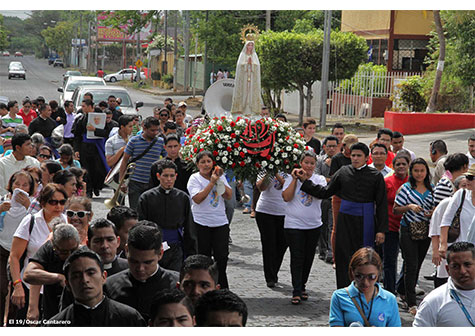 Nicaragua celebra a la virgen de Fátima