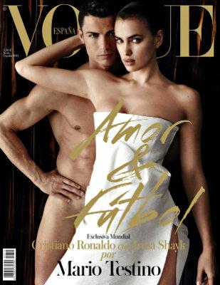 Irina Shayk y Cristiano Ronaldo posan desnudos