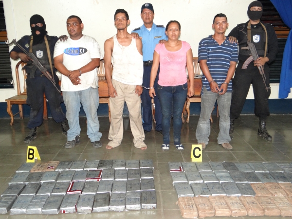 Más de 92 kilos de cocaína incautada y 4 detenidos deja operativo antidrogas en Rivas