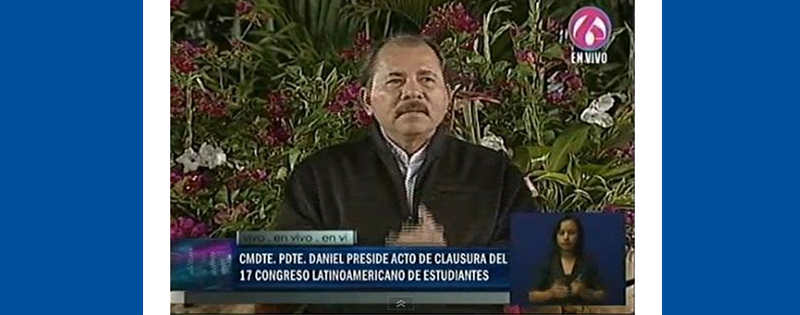 Presidente Daniel clausura el XVII Congreso de la OCLAE