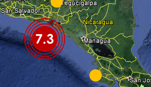 Terremoto de 7.3 grados en el Golfo Fonseca ha tenido 65 replicas