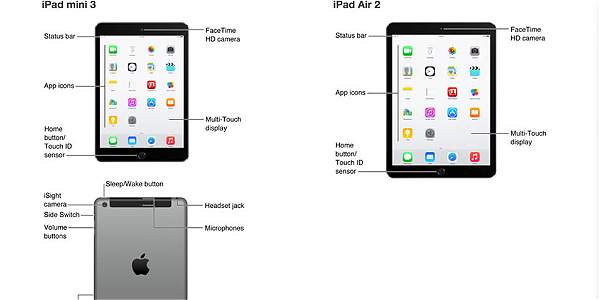 Apple filtra detalles del iPad Air 2 y el iPad Mini 3 por accidente