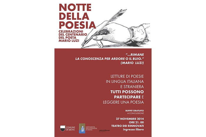 Poema de Rosario muy aplaudido en Noche de la Poesía en Siena