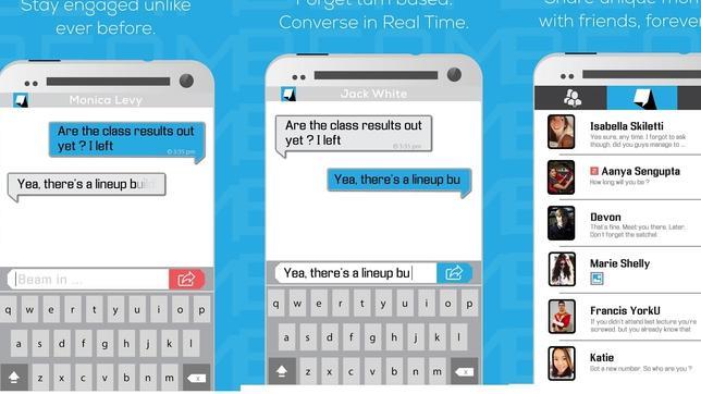 Beam Messenger, el chat que muestra lo que el usuario escribe