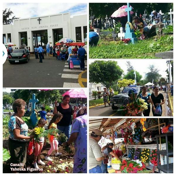 Cementerio General de Managua recibe a familias que visitan a sus fieles Difuntos