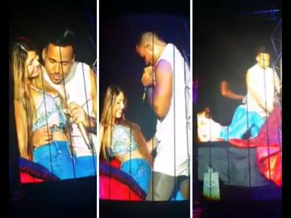 Romeo Santos causa furor tras simular sexo con una fanática en Colombia