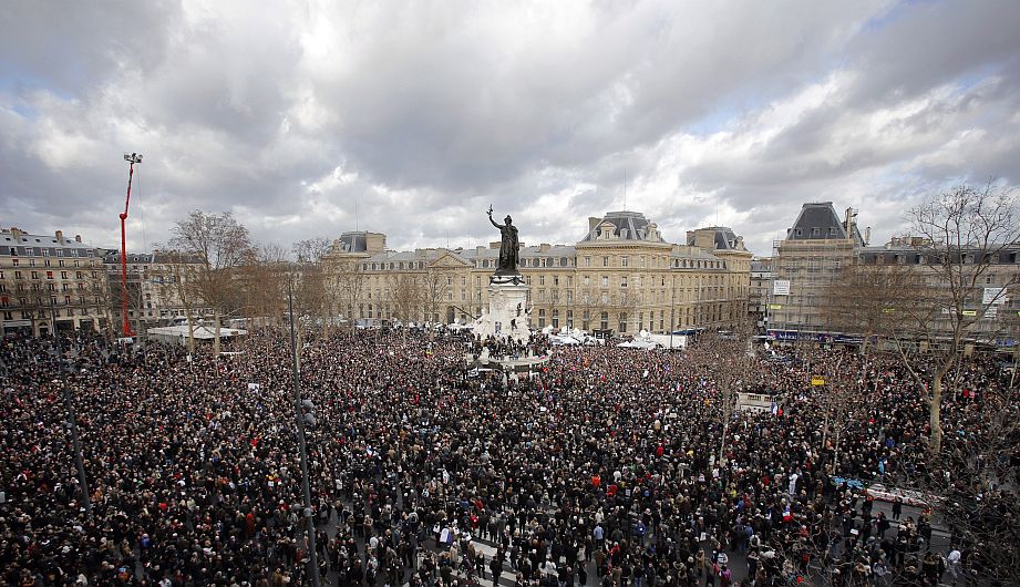 3.7 millones de personas marcharon en Francia contra el terrorismo