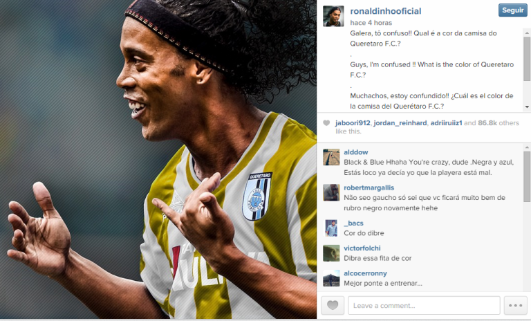 Ronaldinho se sumó a la polémica del vestido que revolucionó las redes