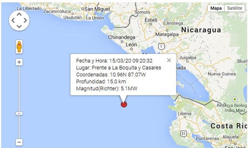 Sismos en Nicaragua: temblor de 5.1 grados hoy