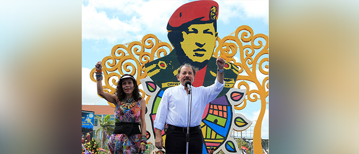 presidente daniel y rosario brindan honor a hugo chavez