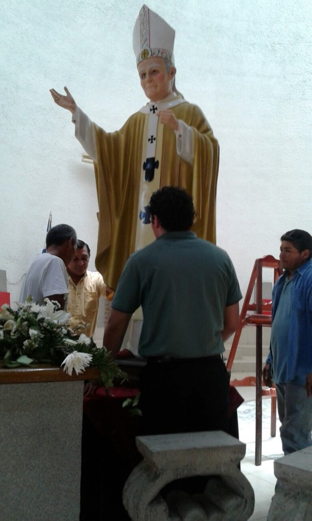 Preparativos reliquia Papa Juan Pablo II en Managua