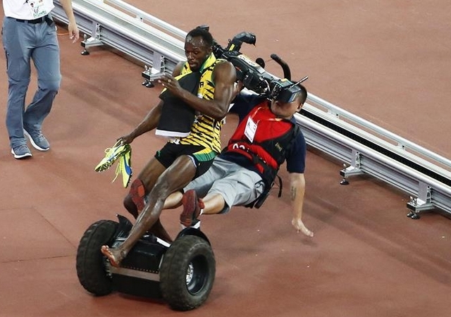 Usain Bolt lesionado por accidente con Segway en Mundial de Atletismo