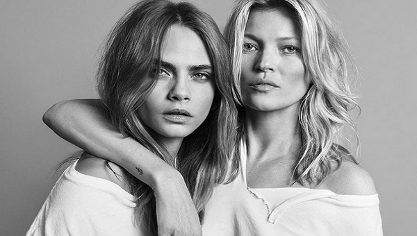 Cara Delevingne y Kate Moss intercambian sensuales fotos