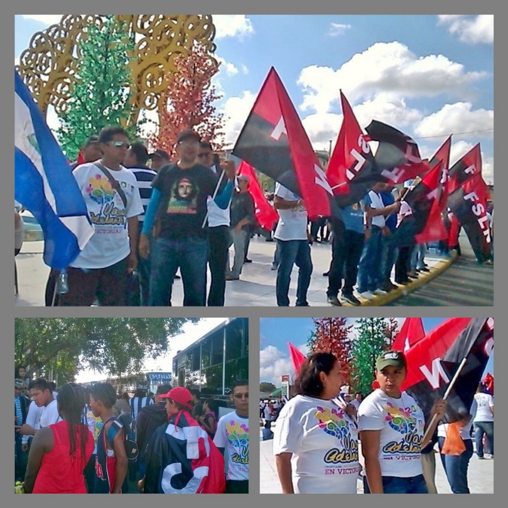 Alegría, entusiasmo, musica y colorido se está viviendo en estos momentos a pocas horas de iniciar la Caminata Trabajo y Paz, Unida Nicaragua Triunfa.