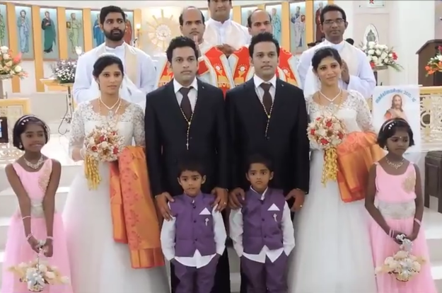 Bodas gemelas: Parejas de gemelos se casan con gemelas en India