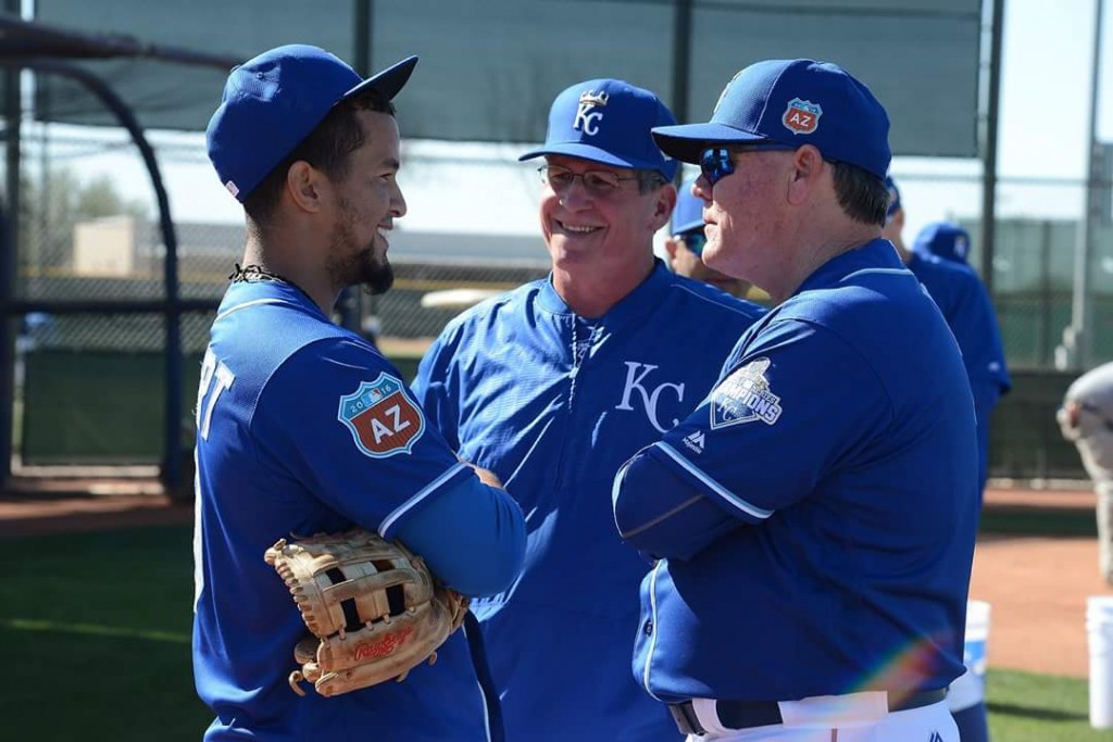 Cheslor Cuthbert en los entrenamientos con Kansas City