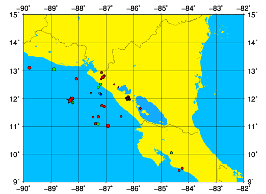 Par de sismos de 4.1 y 4.0 sacuden nuestro Océano Pacífico