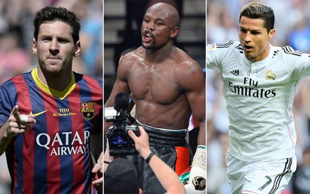 Mayweather el deportista que más gana, Cristiano gana más que Messi