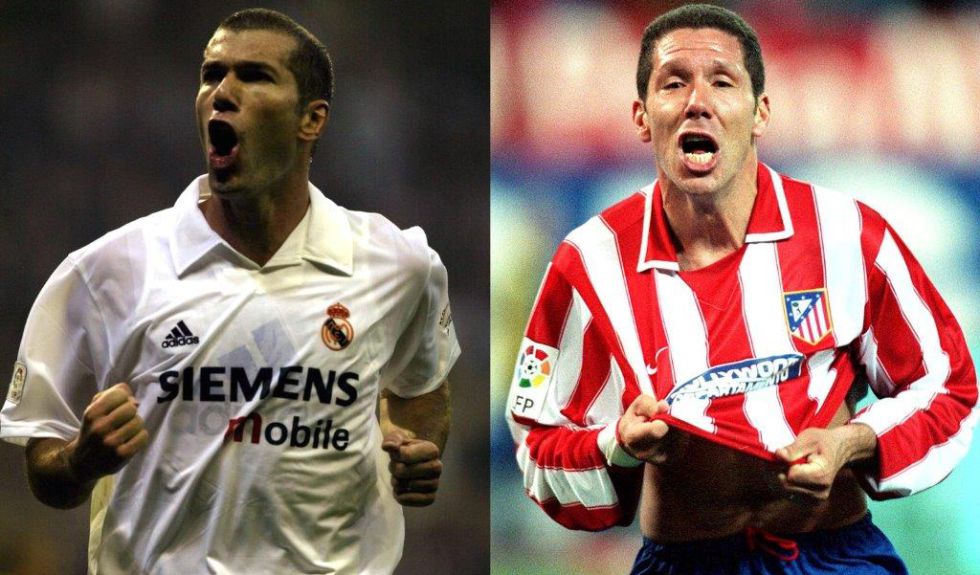 Datos de Zinedine Zidane vs Diego Simeone como futbolistas de élite