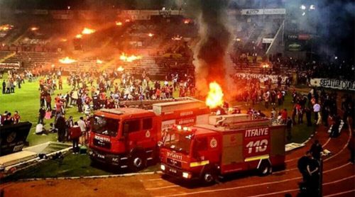 queman estadio Eskisehirspor