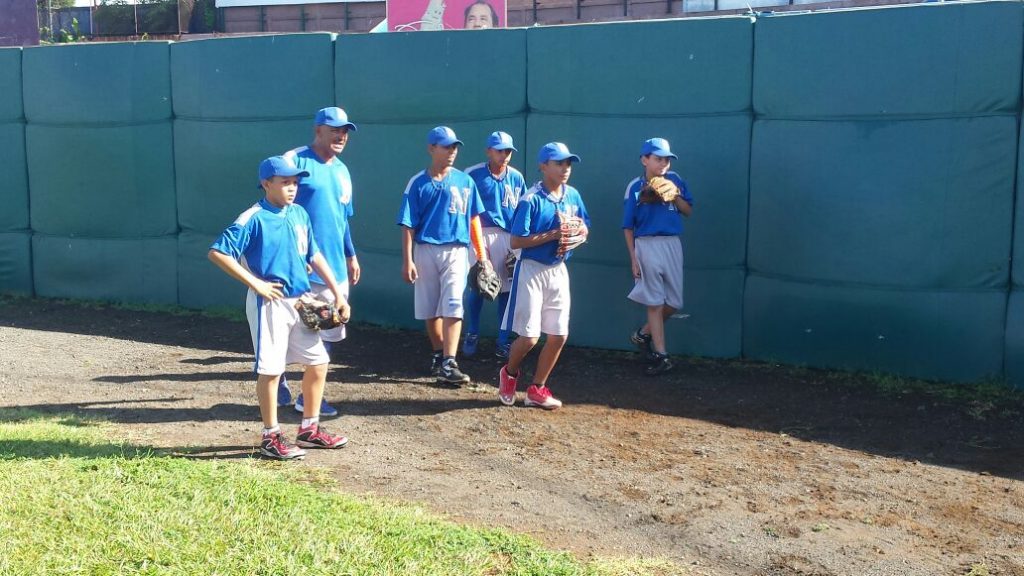 Entrenamiento de la seleccion nicaragüense de béisbol infantil sub 12 que participará en el Panamericano en PUEBLA, México