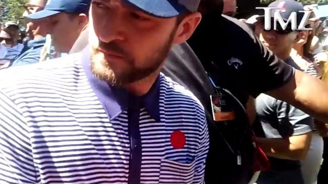 Abofetearon a Justin Timberlake durante un juego de caridad de Golf