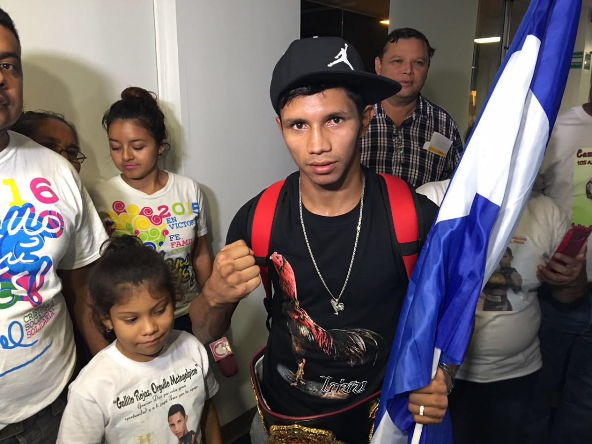 Bienvenida triunfal a Byron 'El Gallito' Rojas en Nicaragua