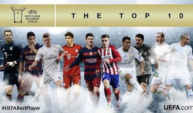 UEFA da a conocer lista de 10 candidatos para Mejor Jugador del año