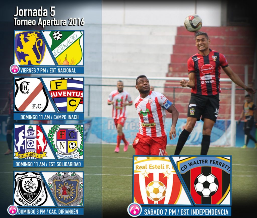 Calendario de la Jornada 5 del Torneo Apertura 2016