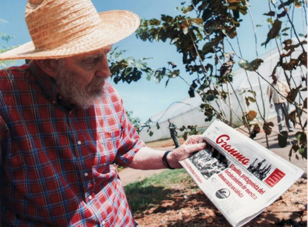 Foto de Fidel Castro publicada en el sitio de Cubadebatem el 22 de octubre de 2012 en La Habana