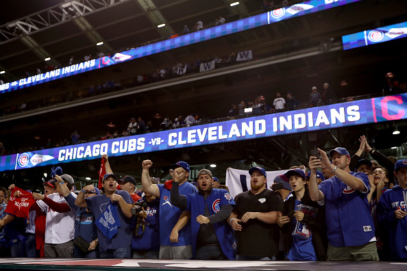 <> at Progressive Field on November 1, 2016 in Cleveland, Ohio.