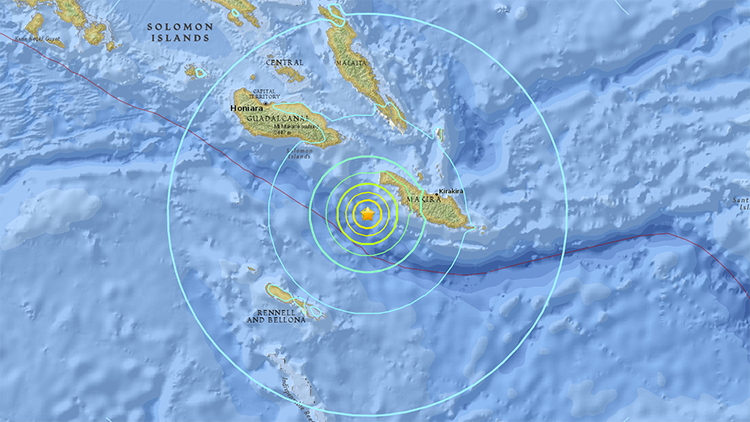 Terremoto de magnitud 6,9 en las Islas Salomón