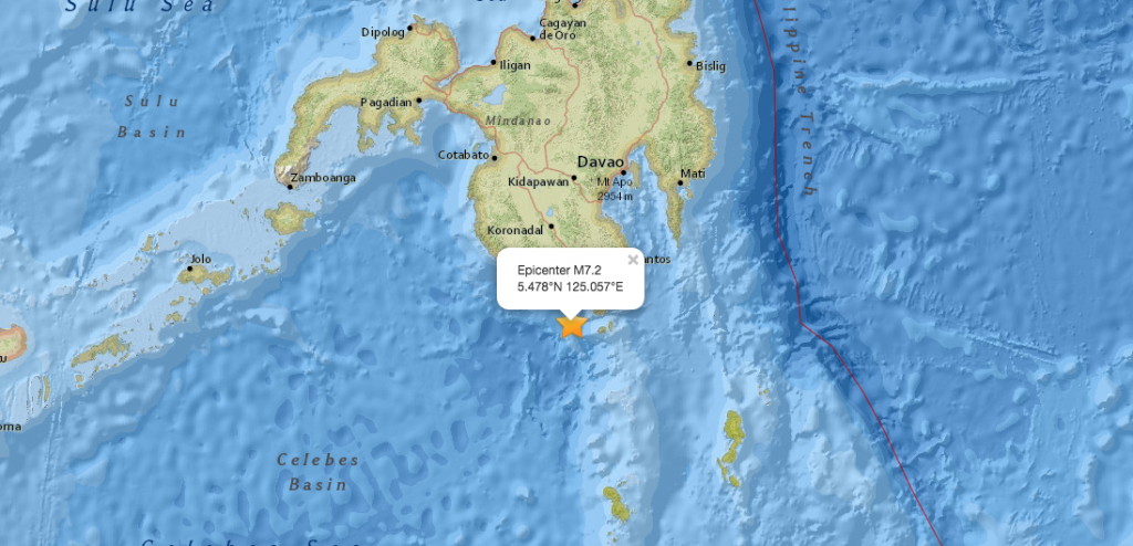 ¡Alerta de tsunami en Filipinas tras terremoto de 7.2!