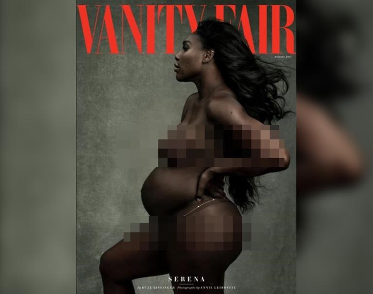 Serena Williams posa desnuda y embarazada