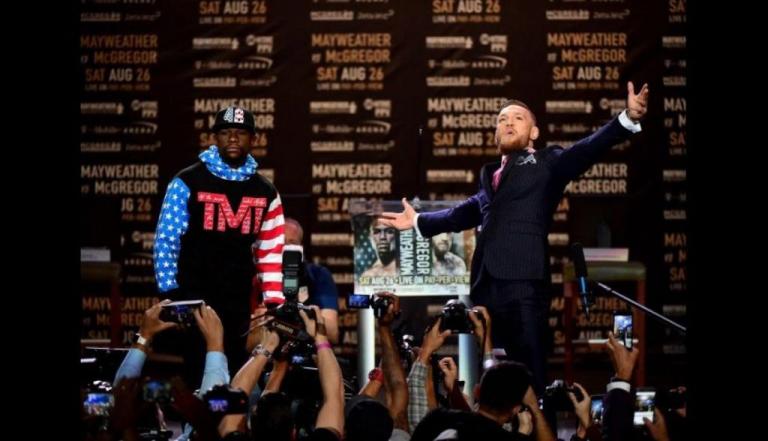 El primer encuentro entre Mayweather y Conor McGregor