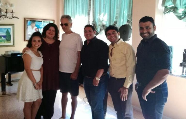 Alumnos de Fundación INCANTO conocen a Andrea Bocelli en Italia