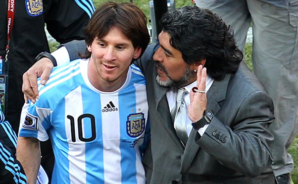 Messi y maradona