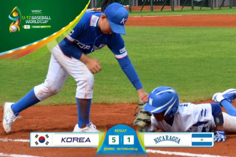 Nicaragua pierde ante Corea, pero clasifica a 2da Ronda del Mundial Sub-12 de Béisbol