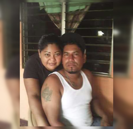 Marlon Antonio Mendoza Palacios y su hermana