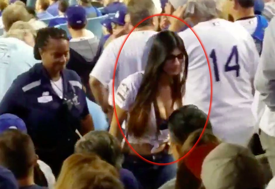 Mia Khalifa expulsada dodgers stadium