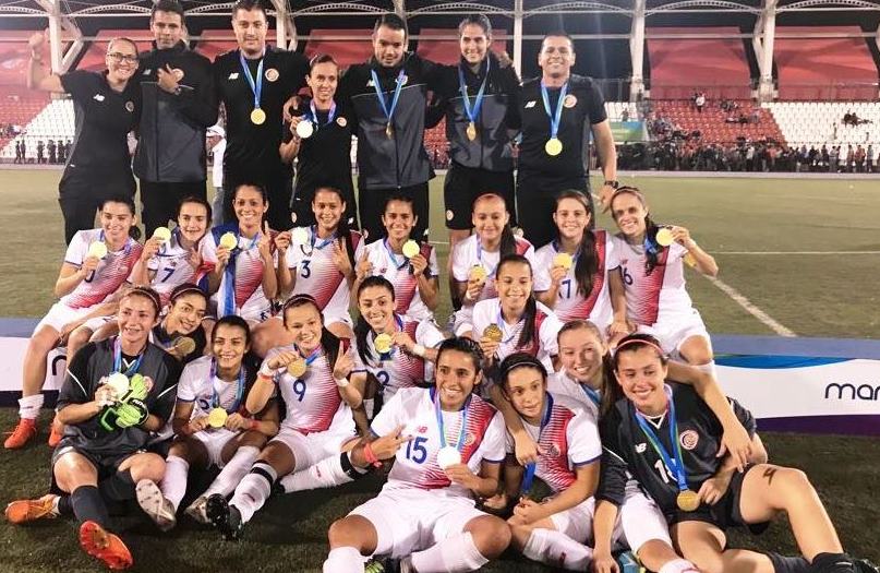 Selección de Fútbol femenino de Costa Rica ganó oro en Managua 2017