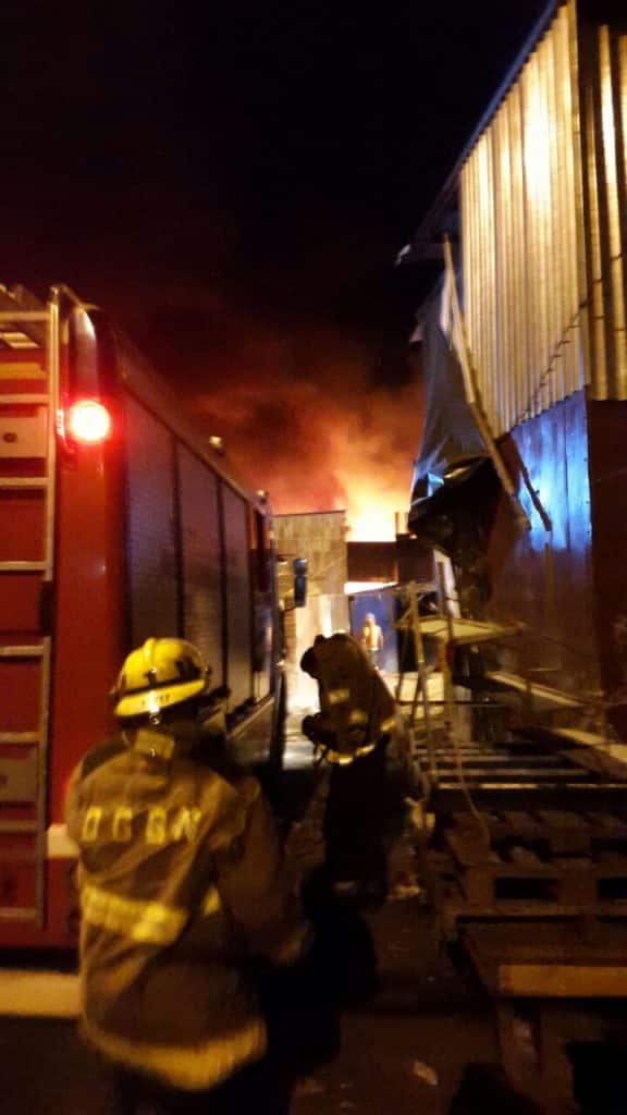 Incendio en el mercado oriental de Managua