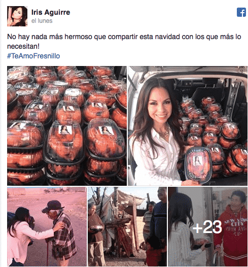 Facebook de la diputada mexicana Iris Aguirre