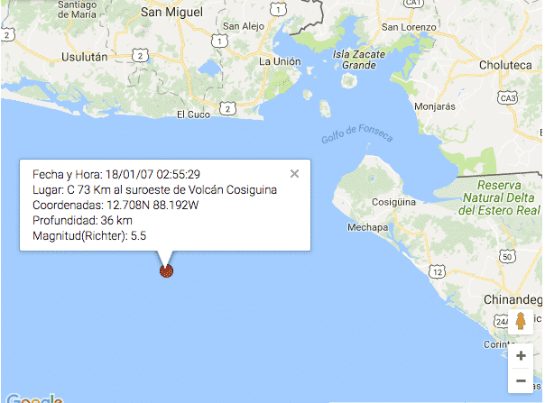 Fuerte sismo sacudió esta madrugada el Occidente de Nicaragua