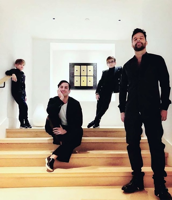 Ricky Martin y su familia