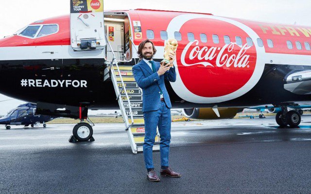 Con Andrea Pirlo como embajador inició el Trophy Tour de la Copa del Mundo Rusia 2018 