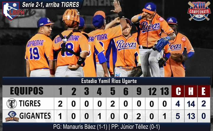 Los Gigantes de Rivas ganan su primer partido de la Final