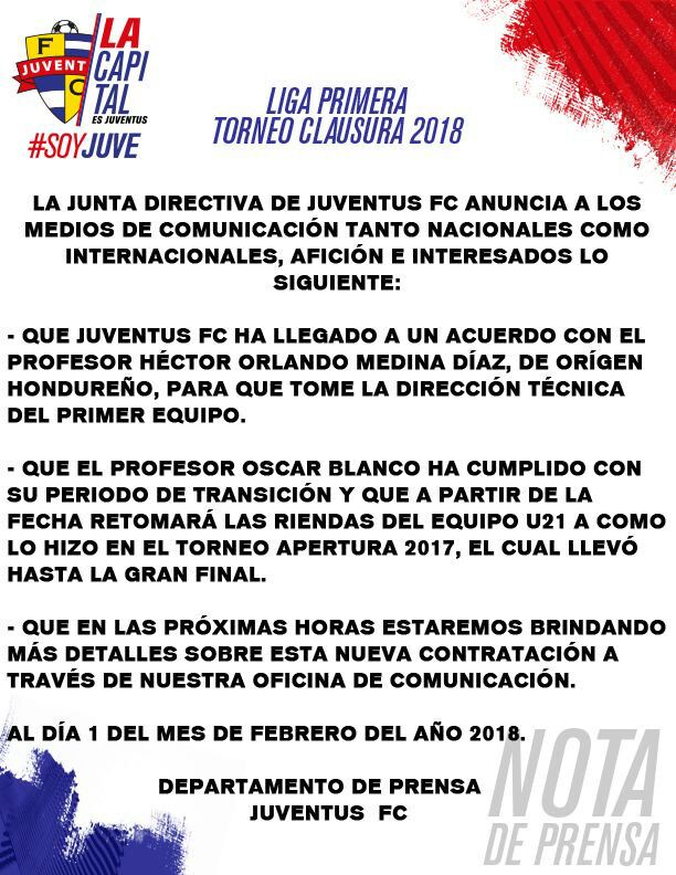 El Comunicado Oficial de La Juventus