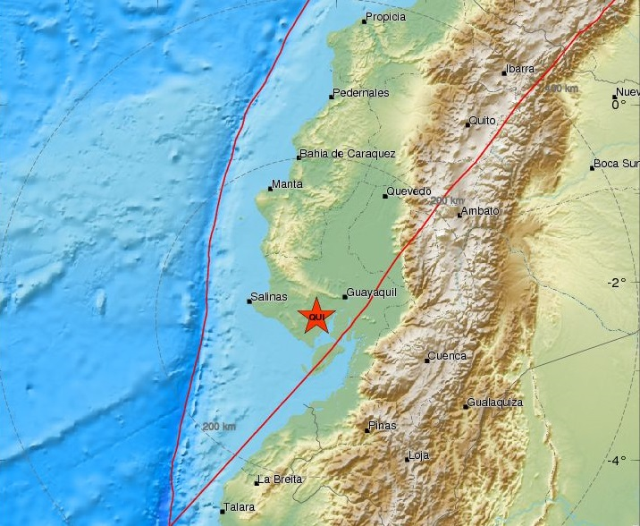 Sismo de magnitud 4.5 en Guayaquil, Ecuador